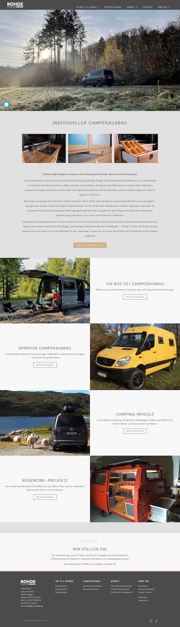 Screenshot der Webseite rc-camper.de